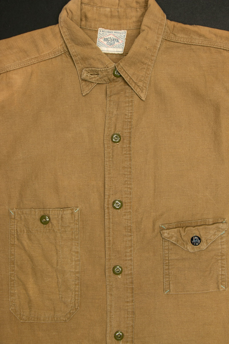 Early Vintage 1930's Big Yank Reliance Chin Strap Work Shirt