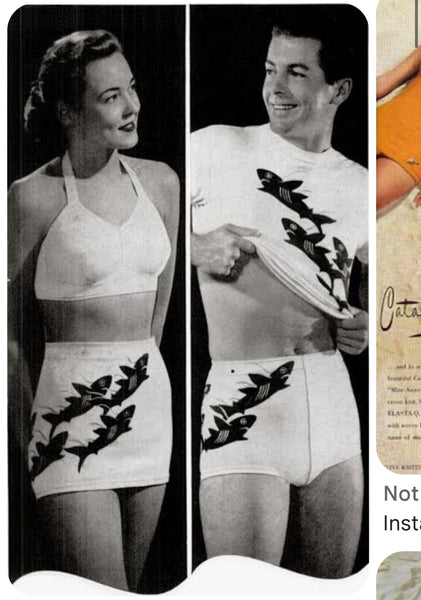 Vintage 1930's Catalina Shark Bathing Suit