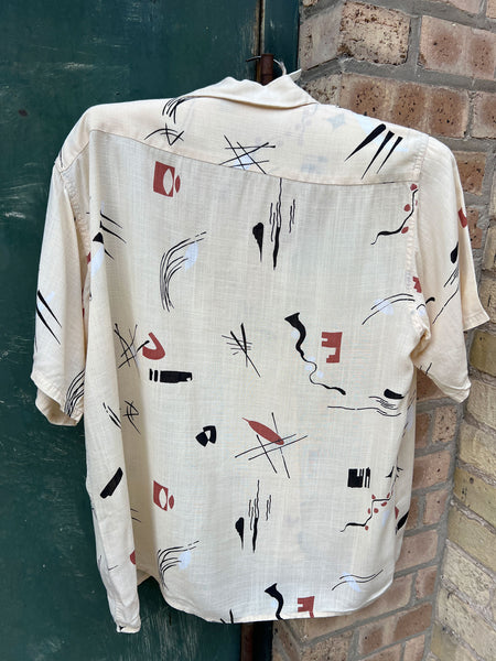 Vintage 1940's - 50's Fruit of the Loom Loop Collar Button Down
