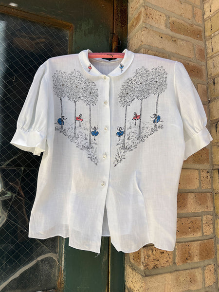 Vintage 1940's - 1950's Ballerina Blouse