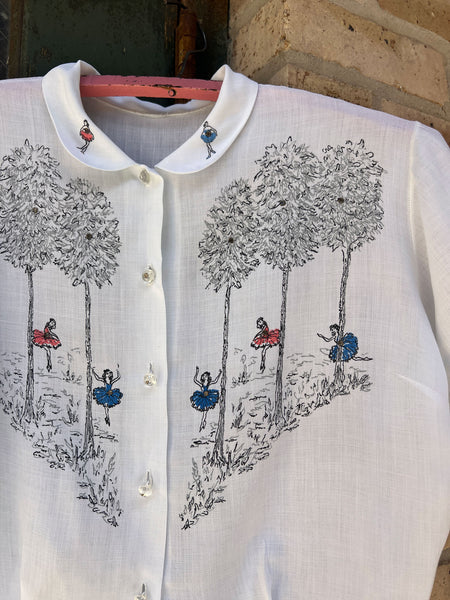 Vintage 1940's - 1950's Ballerina Blouse