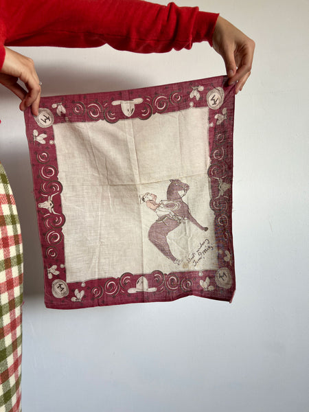 Vintage 1930's Tom Mix Handkerchief