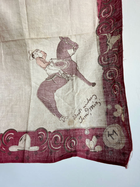 Vintage 1930's Tom Mix Handkerchief