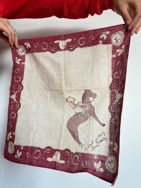 Vintage 1930's Tom Mix Handkerchief