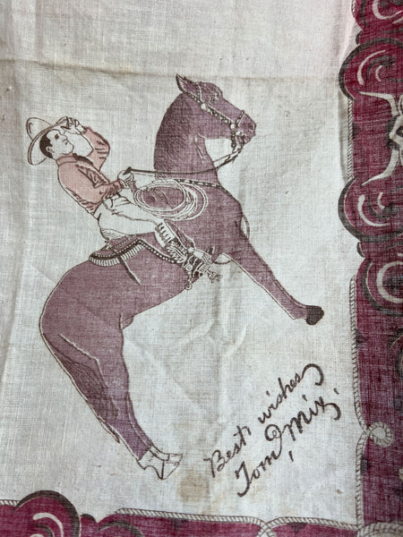 Vintage 1930's Tom Mix Handkerchief