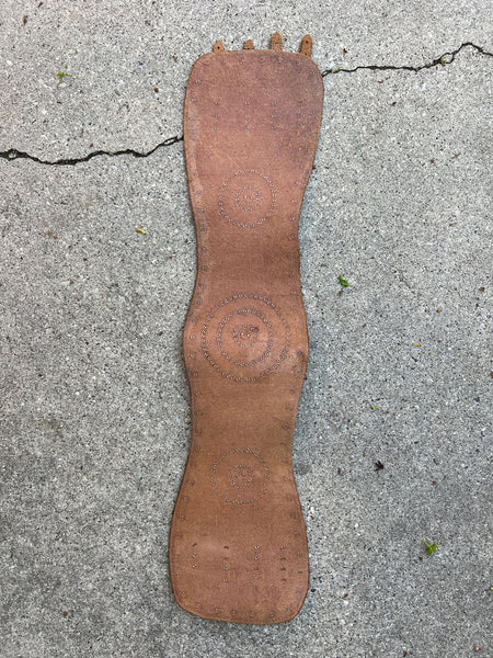 Antique - Early Vintage Leather Circle Studded Kidney Belt
