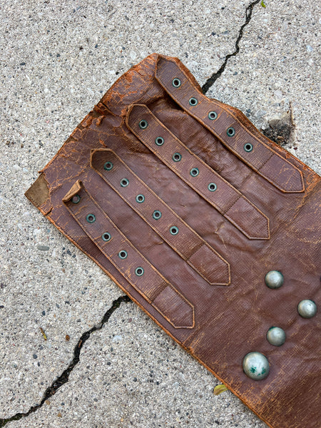 Antique Early Vintage Studded Leather Kidney Belt