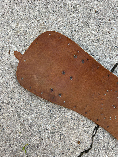 Antique Vintage Leather Heart Studded Kidney Belt