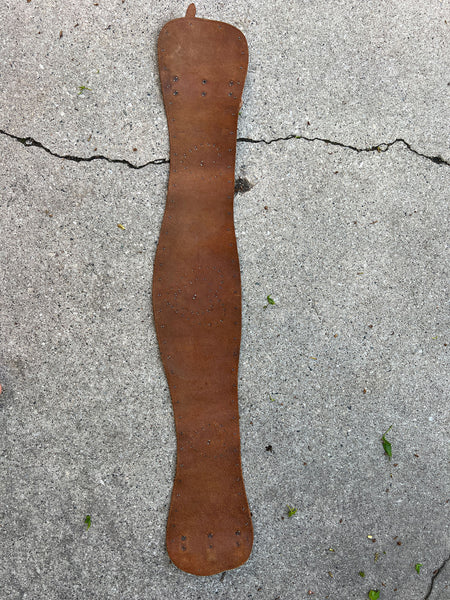 Antique Vintage Leather Heart Studded Kidney Belt