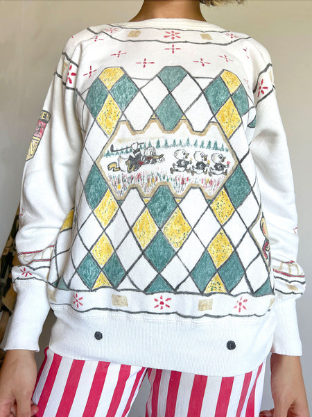 Vintage 1950's - 60's Hand Drawn Sweatshirt, Looney Tunes