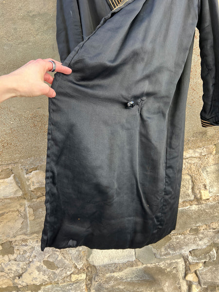 Antique 1920's Fur and Silk Coat