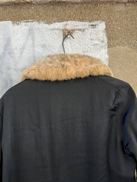 Antique 1920's Fur and Silk Coat