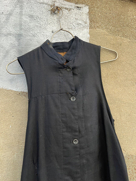 Antique 1800's Black Wool Button Up Jacket