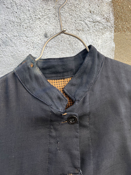 Antique 1800's Black Wool Button Up Jacket