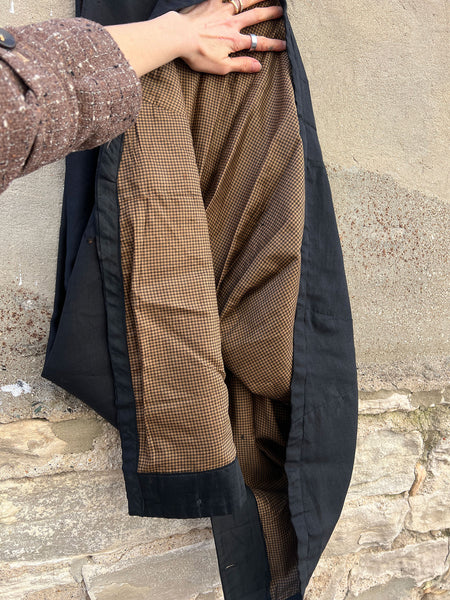 Antique 1800's Black Wool Button Up Jacket