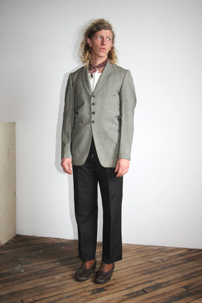 Early Vintage Wool Houndstooth Blazer, Menswear