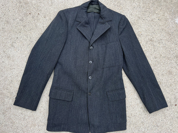 Antique - Early Vintage Salt and Pepper Wool Blazer, Jacket, 1910's - 1920's Unisex