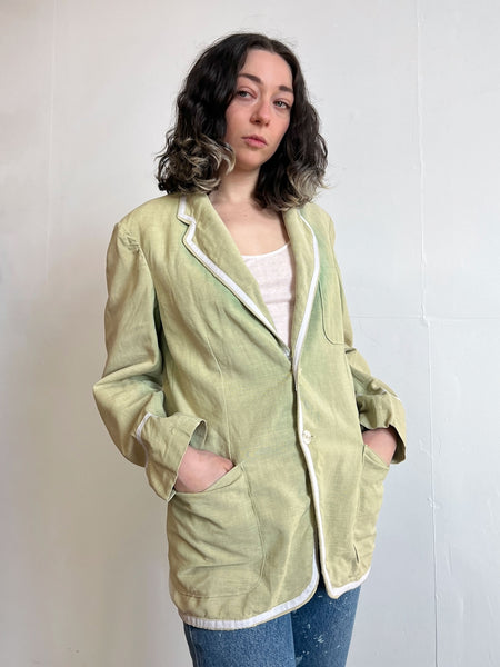 Vintage 1930's Palm Beach Overdyed Green Blazer