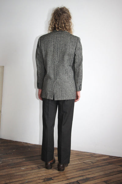 Vintage 1930's - 40's Grey Wool Textured Blazer, Menswear