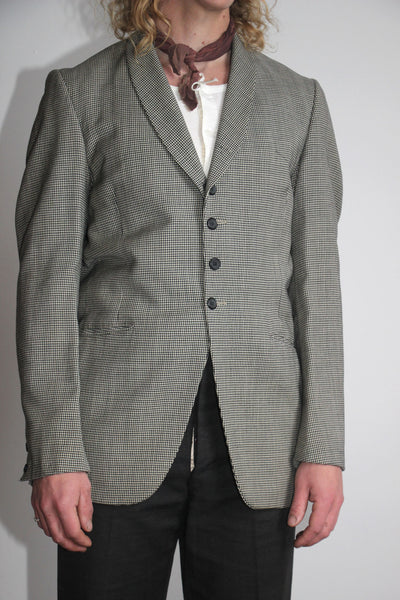 Early Vintage Wool Houndstooth Blazer, Menswear