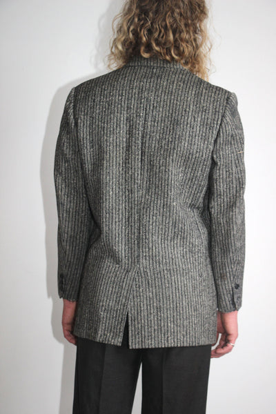 Vintage 1930's - 40's Grey Wool Textured Blazer, Menswear