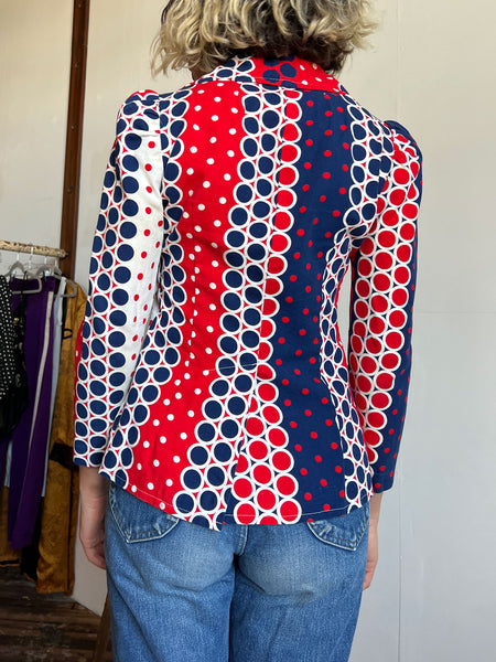 Vintage 1960's Red White and Blue Blazer