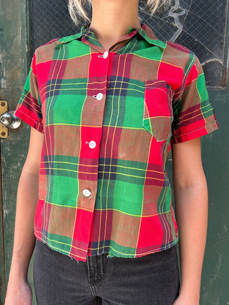 Vintage 1930's - 40's Cotton Blouse