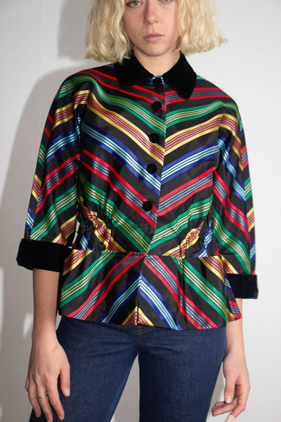 Vintage 1940's - 50's Striped Blouse