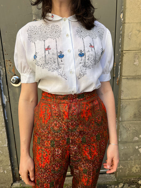 Vintage 1940's - 1950's Ballerina Blouse