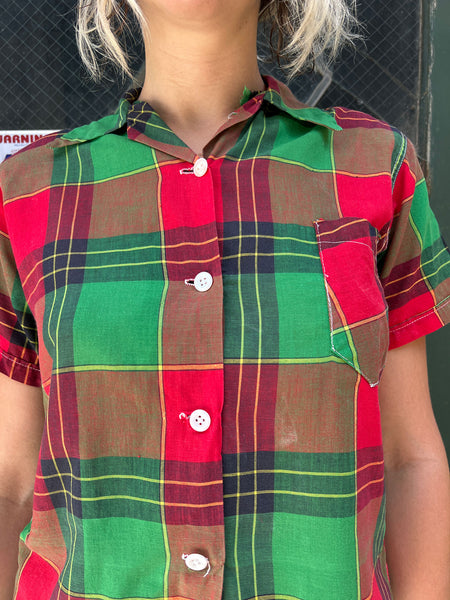 Vintage 1930's - 40's Cotton Blouse
