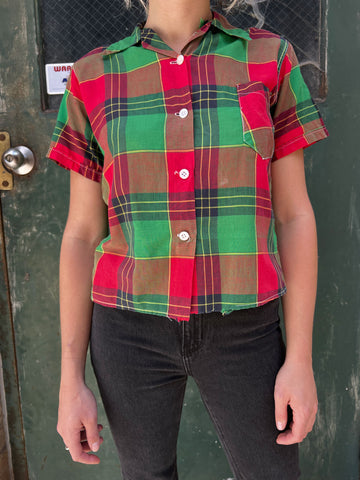 Vintage 1930's - 40's Cotton Blouse