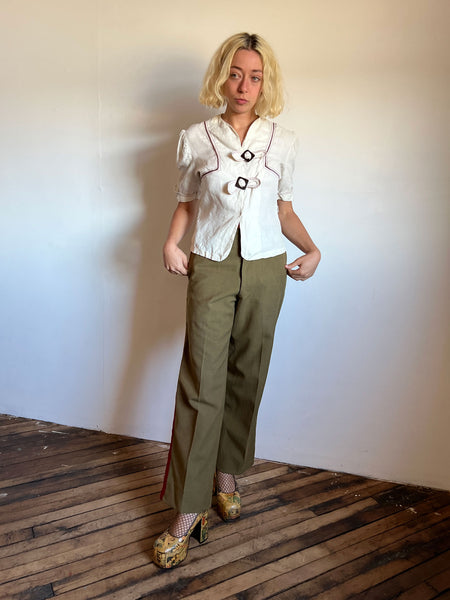 Vintage 1930's Linen Blouse