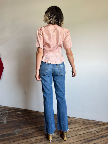Vintage 1940's - 50's Pink Blouse