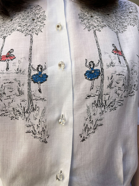 Vintage 1940's - 1950's Ballerina Blouse