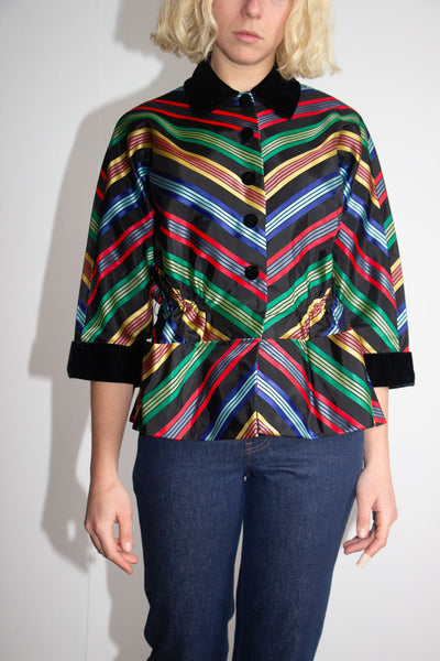 Vintage 1940's - 50's Striped Blouse