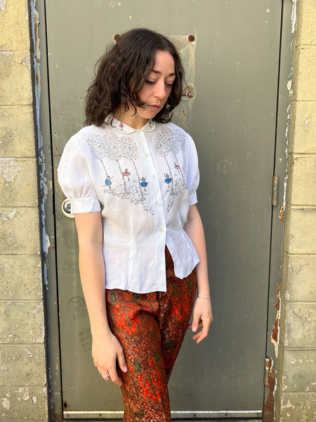 Vintage 1940's - 1950's Ballerina Blouse