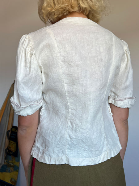 Vintage 1930's Linen Blouse