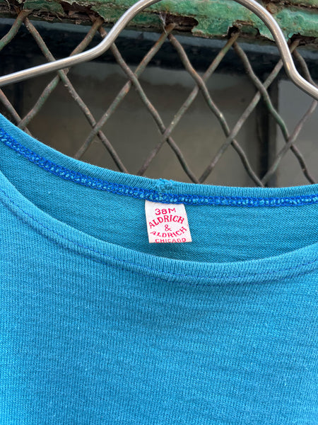 Vintage 1930's - 40's Aldrich & Aldrich Chicago Blue Cotton Gym Set