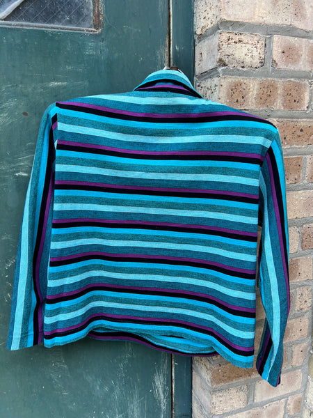 Vintage 1940's - 50's Vibrant Striped Cotton Shirt