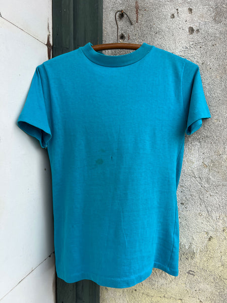 Vintage 1960's Teal Cotton T-Shirt