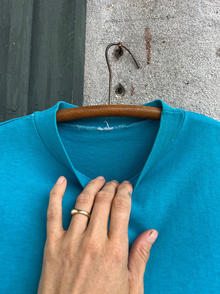 Vintage 1960's Teal Cotton T-Shirt