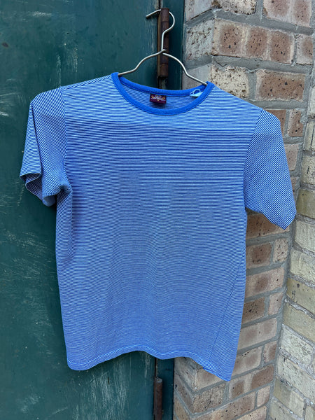 Vintage 1960's - 70's Blue and White Striped T-Shirt