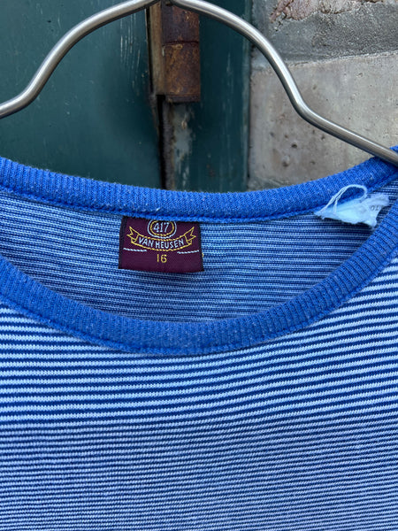 Vintage 1960's - 70's Blue and White Striped T-Shirt