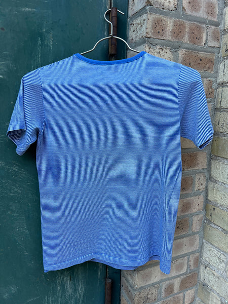 Vintage 1960's - 70's Blue and White Striped T-Shirt