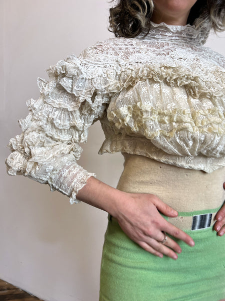 Antique Late 1800's Ruffled Bodice