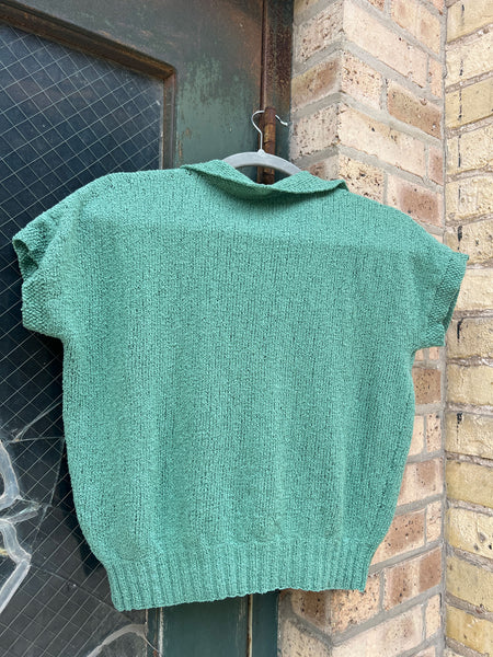 Vintage Early 1950's Hand Knit Boucle Sweater