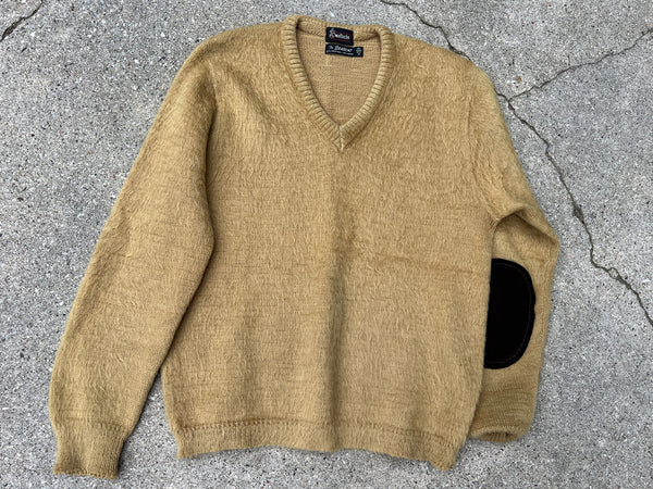Vintage 1970's Camel Colored Mohair Sweater 'The Bearcat'