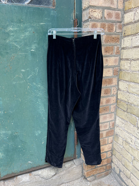 Rare Vintage 1950's Mid Century Cat Blouse and Velvet Appliqué Pants Set