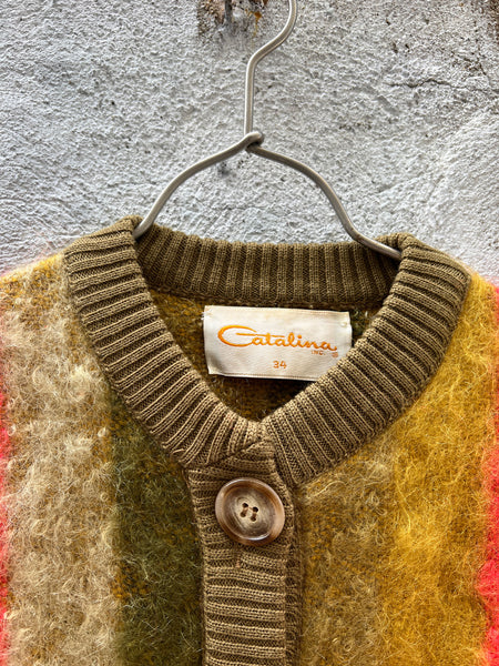 Vintage 1960's Catalina Striped Mohair Sweater