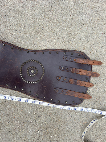 Antique - Early Vintage Leather Circle Studded Kidney Belt